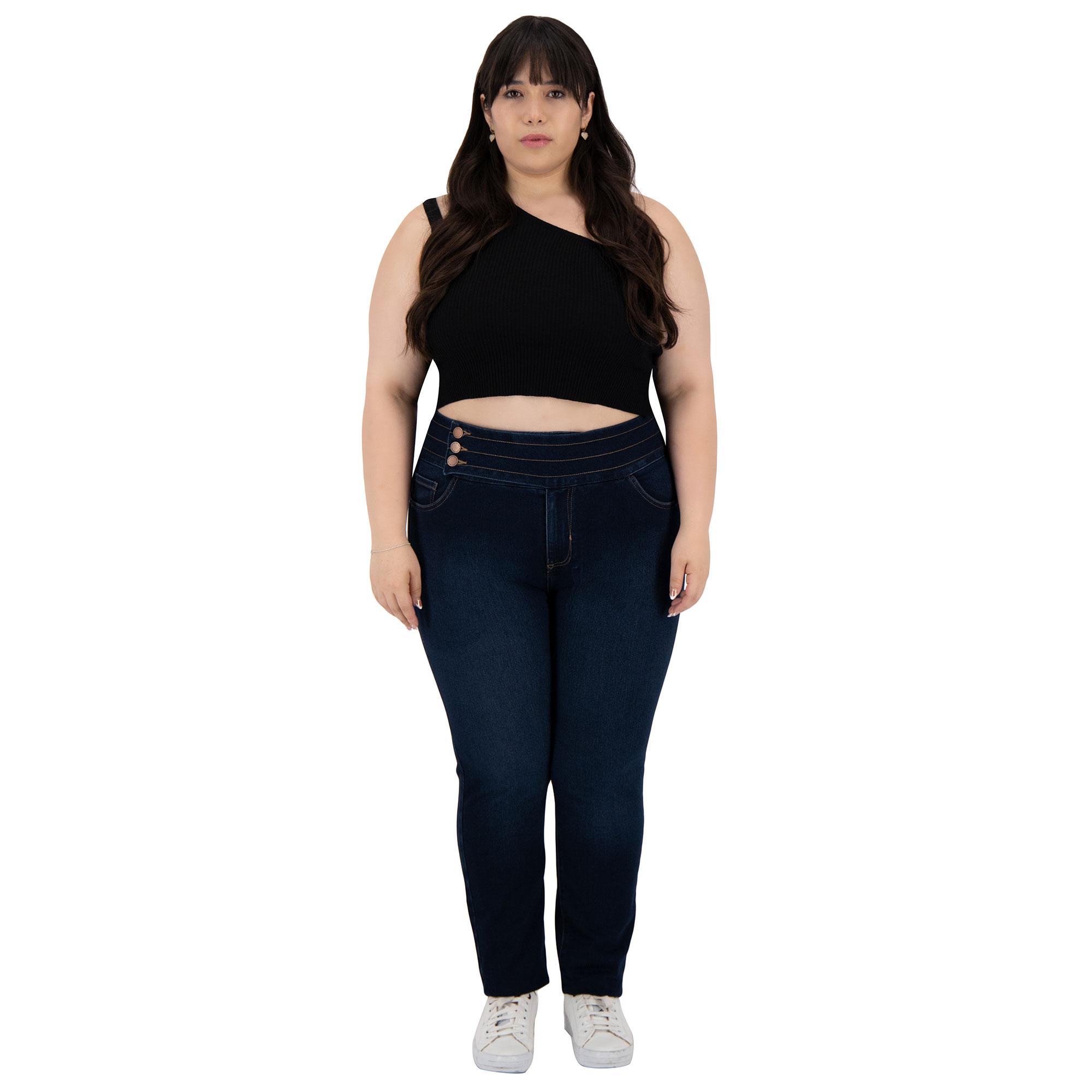 Foto 4 pulgar | Pantalón Britos Jeans Mujer Curvy Skinny Azul 501645
