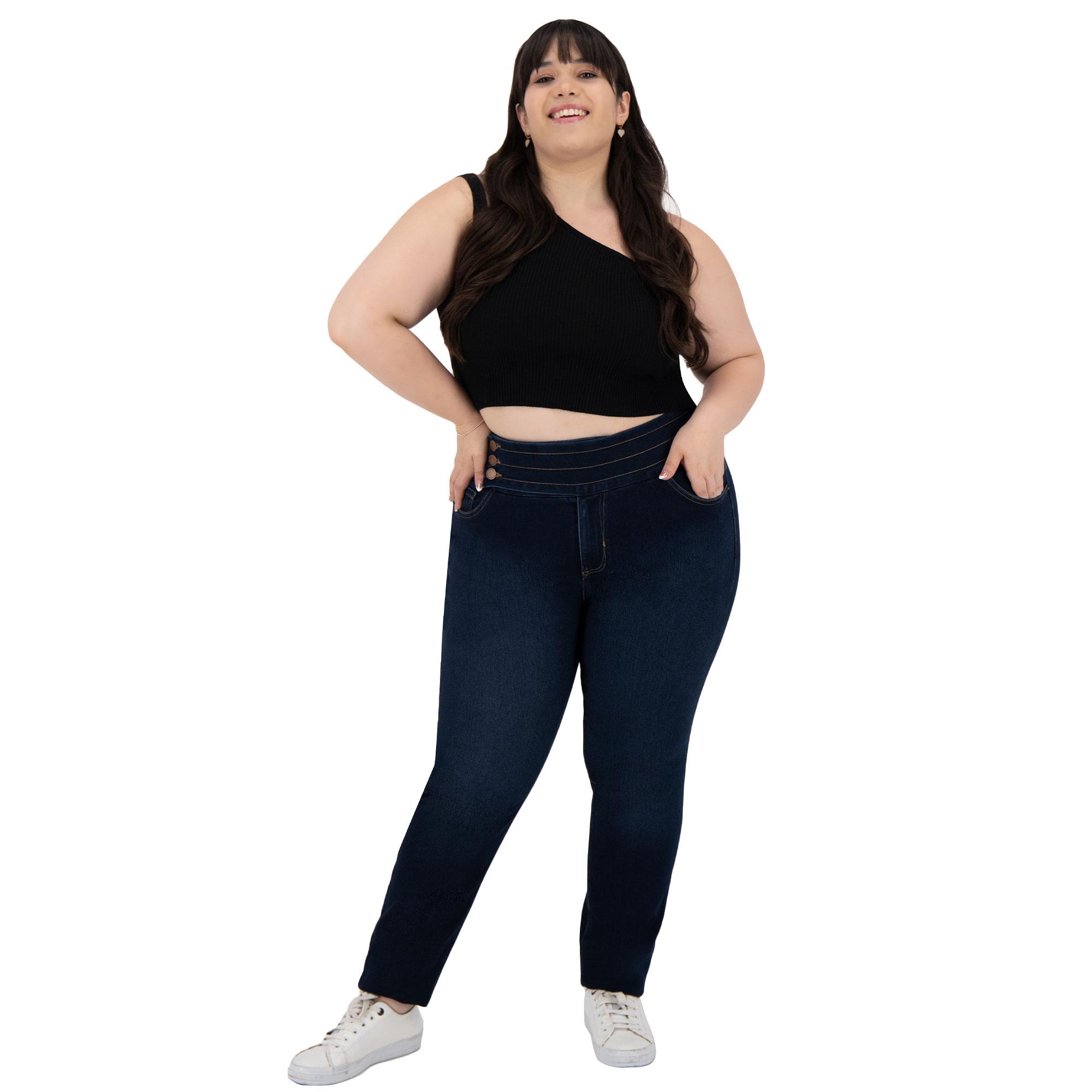 Foto 5 | Pantalón Britos Jeans Mujer Curvy Skinny Azul 501645