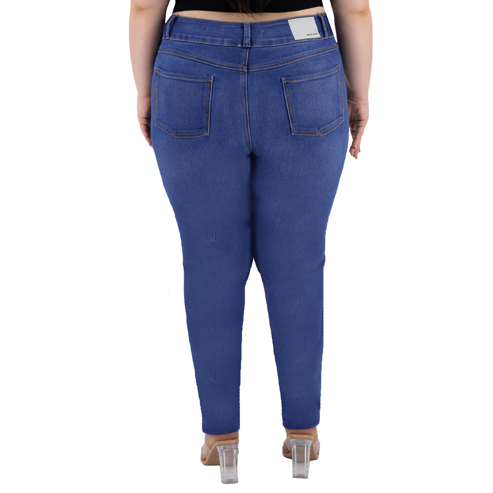 Foto 3 pulgar | Pantalón Skinny Britos Jeans Mujer Curvy Mezclilla 501670