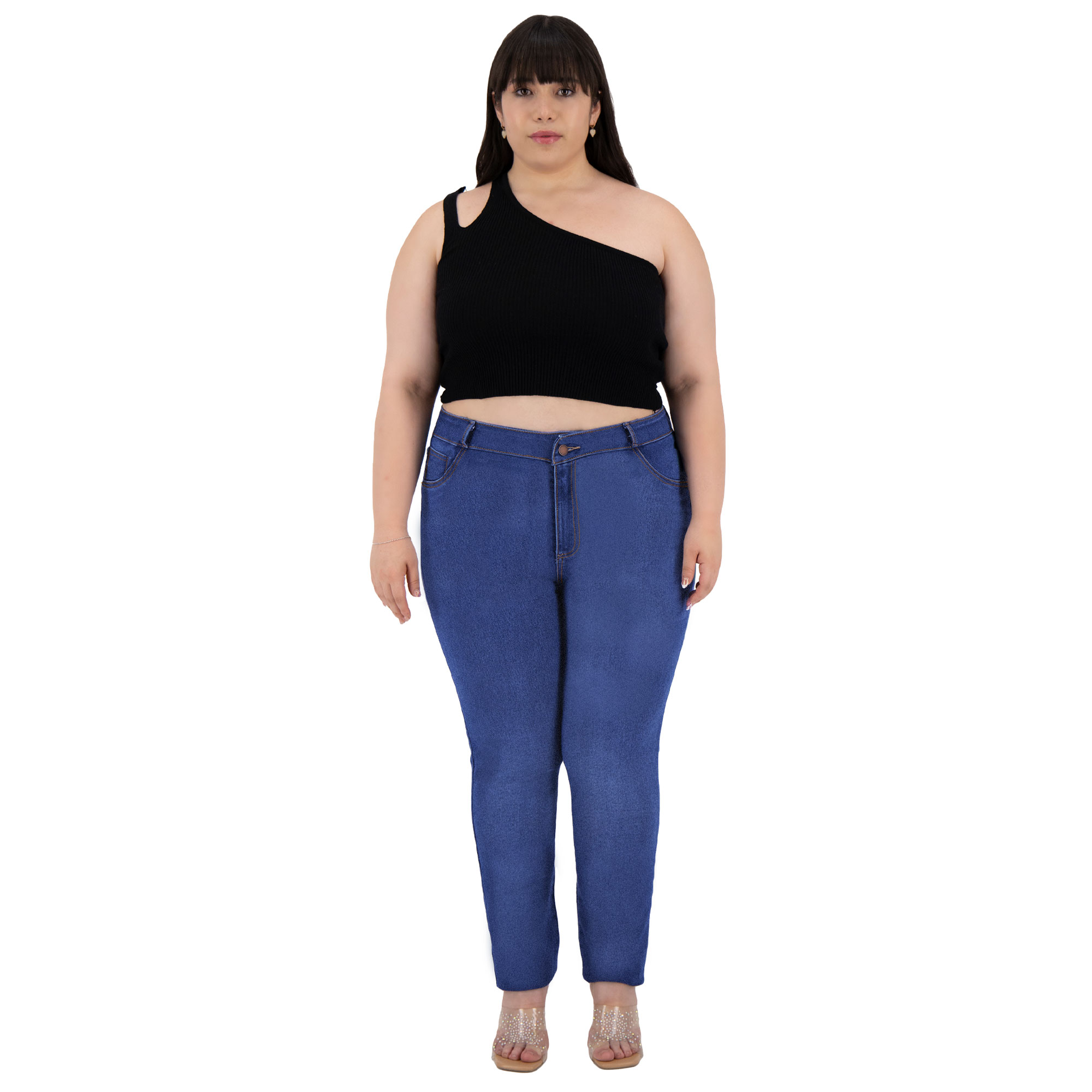 Foto 4 pulgar | Pantalón Skinny Britos Jeans Mujer Curvy Mezclilla 501670
