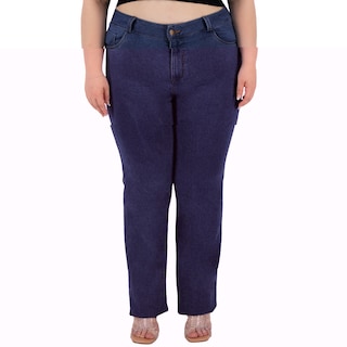 Foto 1 | Pantalón Recto Britos Jeans Mujer Curvy Mezclilla 501669