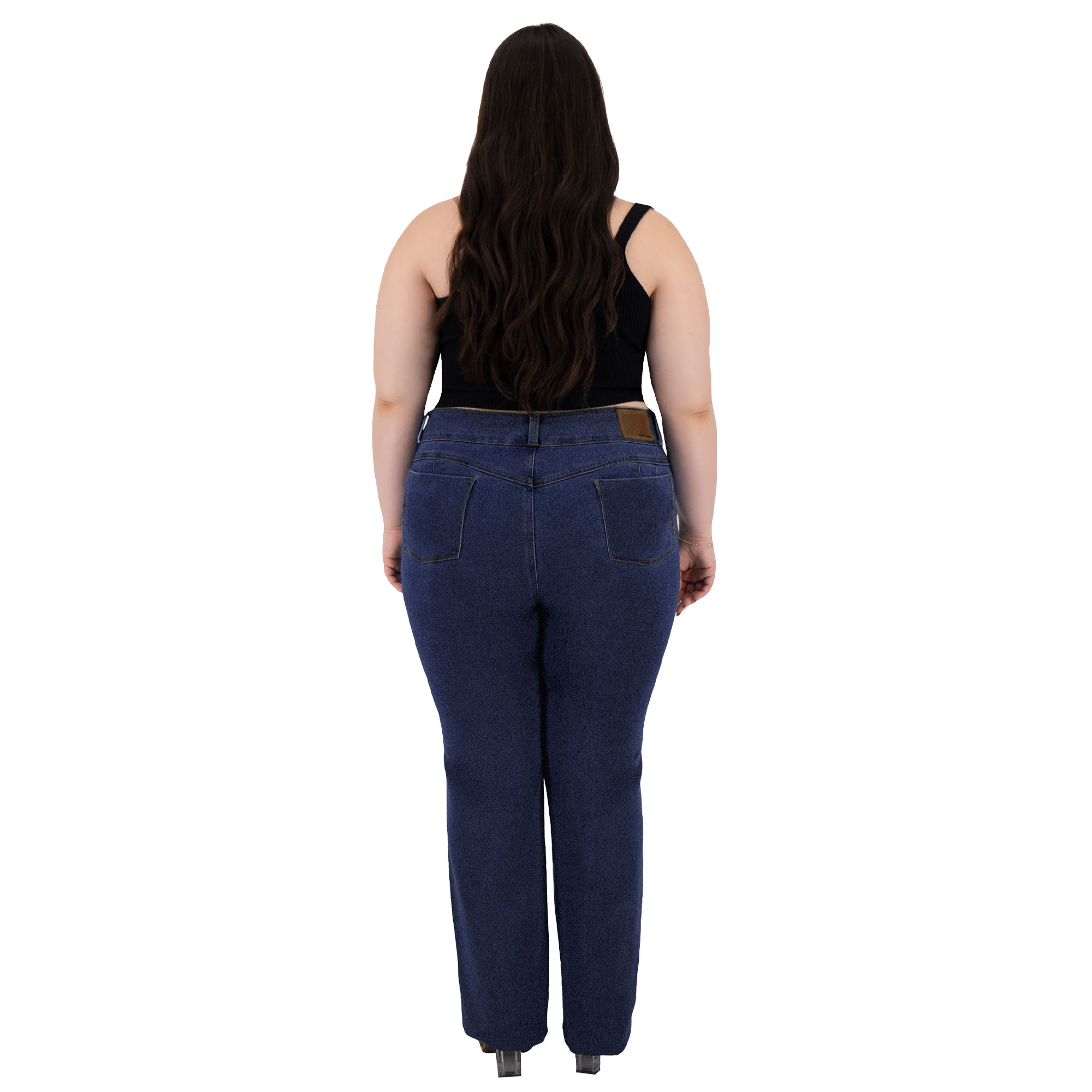 Foto 4 | Pantalón Recto Britos Jeans Mujer Curvy Mezclilla 501669