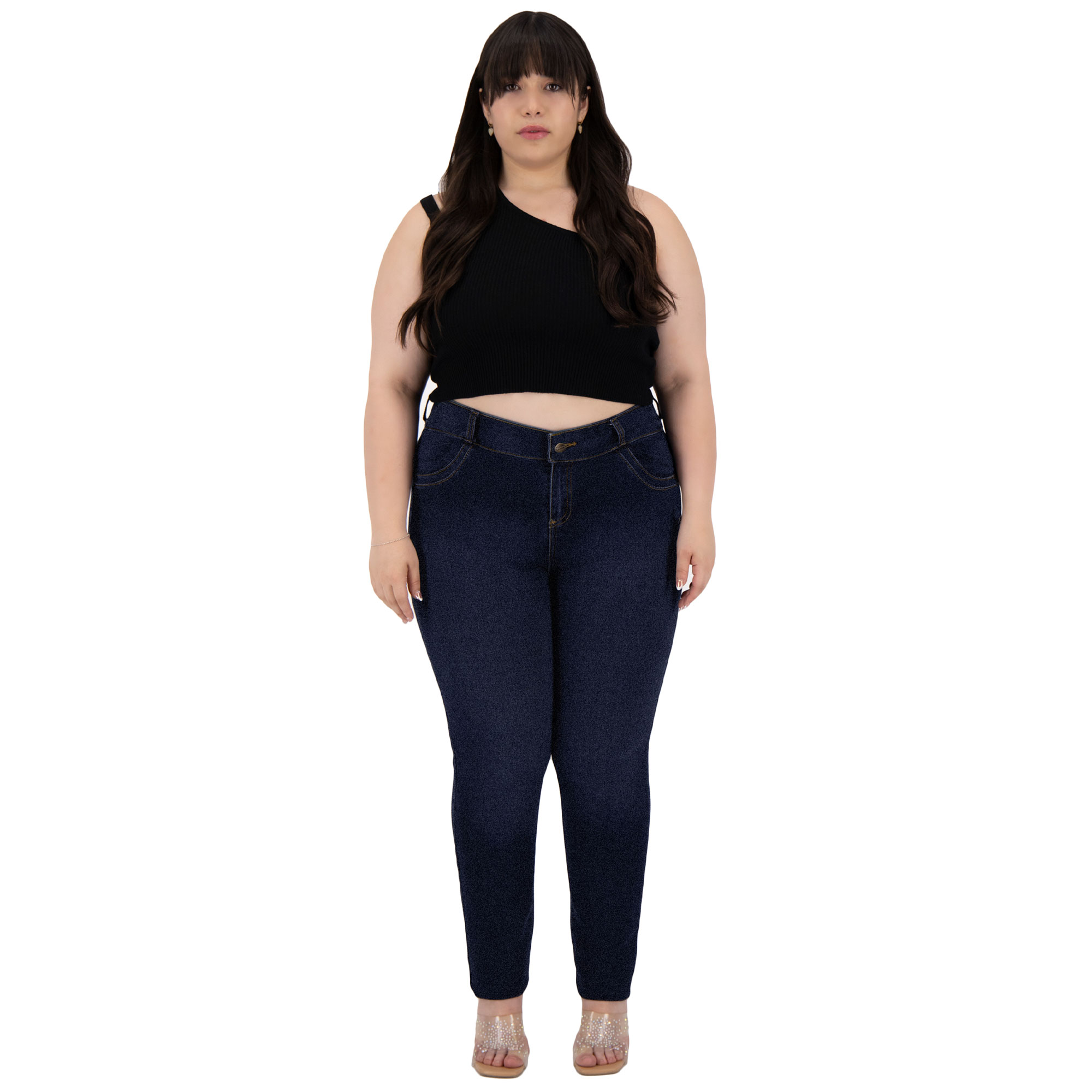 Foto 4 pulgar | Pantalón Skinny Britos Jeans Mujer Curvy Mezclilla 501666