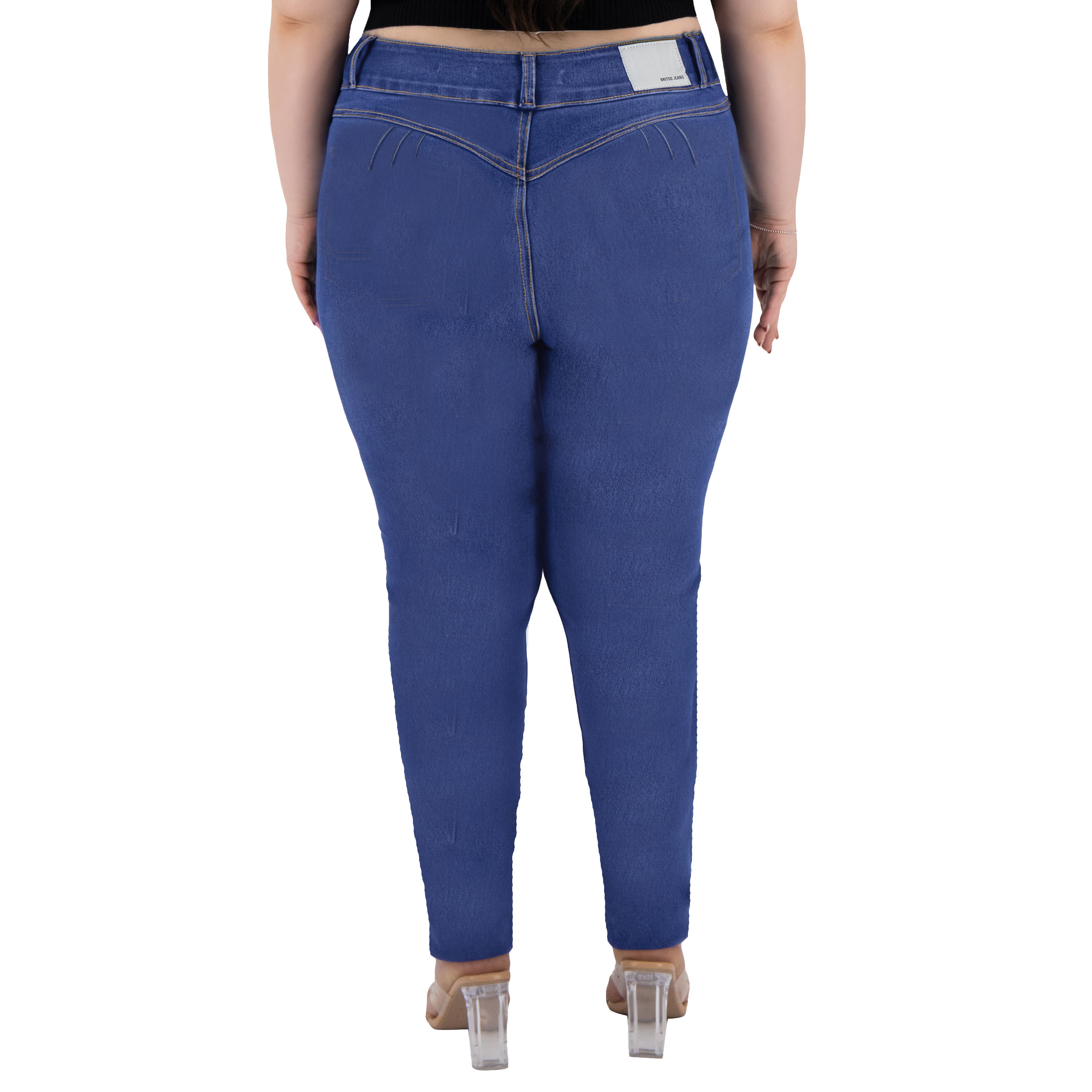 Foto 2 | Pantalón Skinny Britos Jeans Mujer Curvy Mezclilla 501667