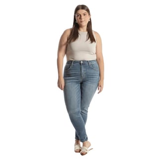 Foto 4 | Pantalón High Rise Skinny Curvy Balam Bl6700 Azul
