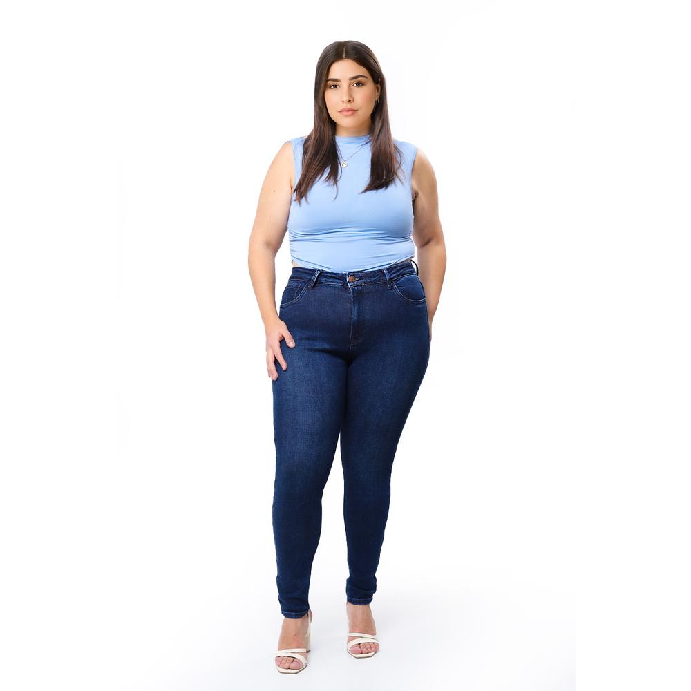 Foto 2 pulgar | Jeans Skinny Con Strech /tallas Extras, 3916 (azul Dark) Azul Oscuro