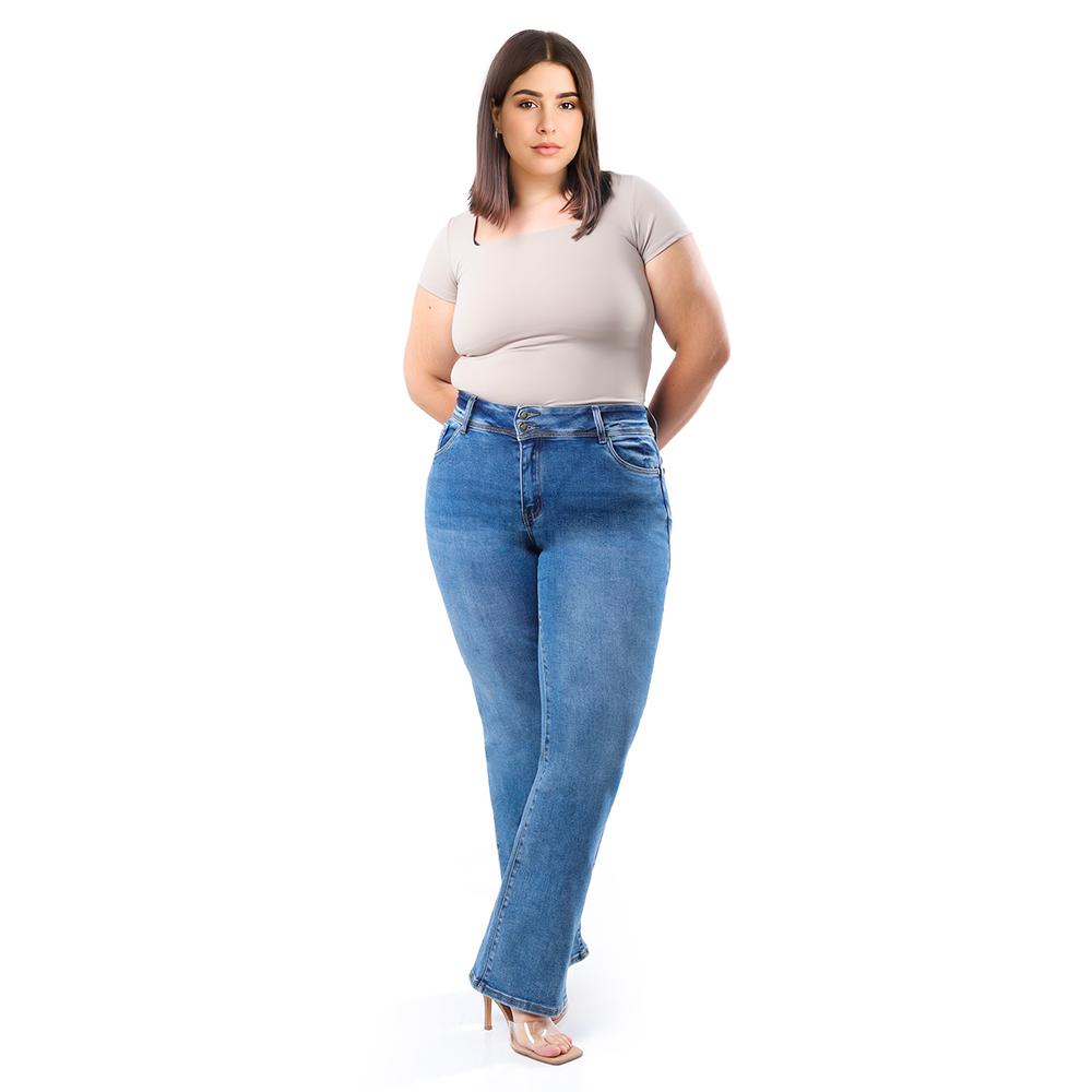 Foto 2 pulgar | Jeans Bootcut Con Strech Roman Fashion, 3727 (azul Medio) Azul