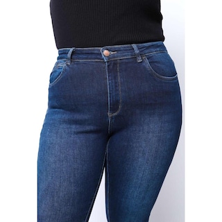 Foto 3 | Jeans Skinny Con Strech /tallas Extras, 1632 (azul Dark) Azul Oscuro