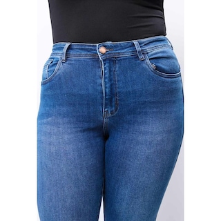 Foto 3 | Jeans Skinny Con Strech /tallas Extras, 1628 (azul Medio) Azul