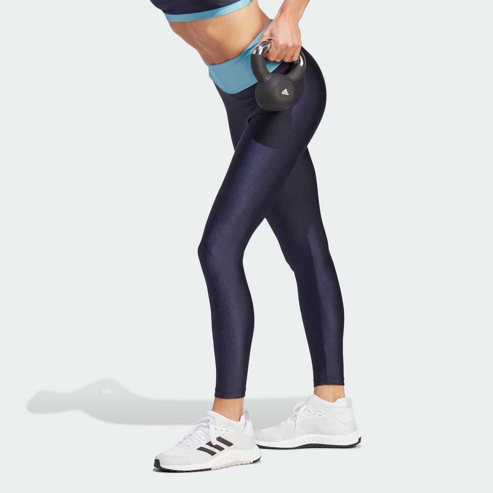 Foto 4 pulgar | Mallas Corte Alto Designed To Move Colorblock Adidas Azules para Mujer