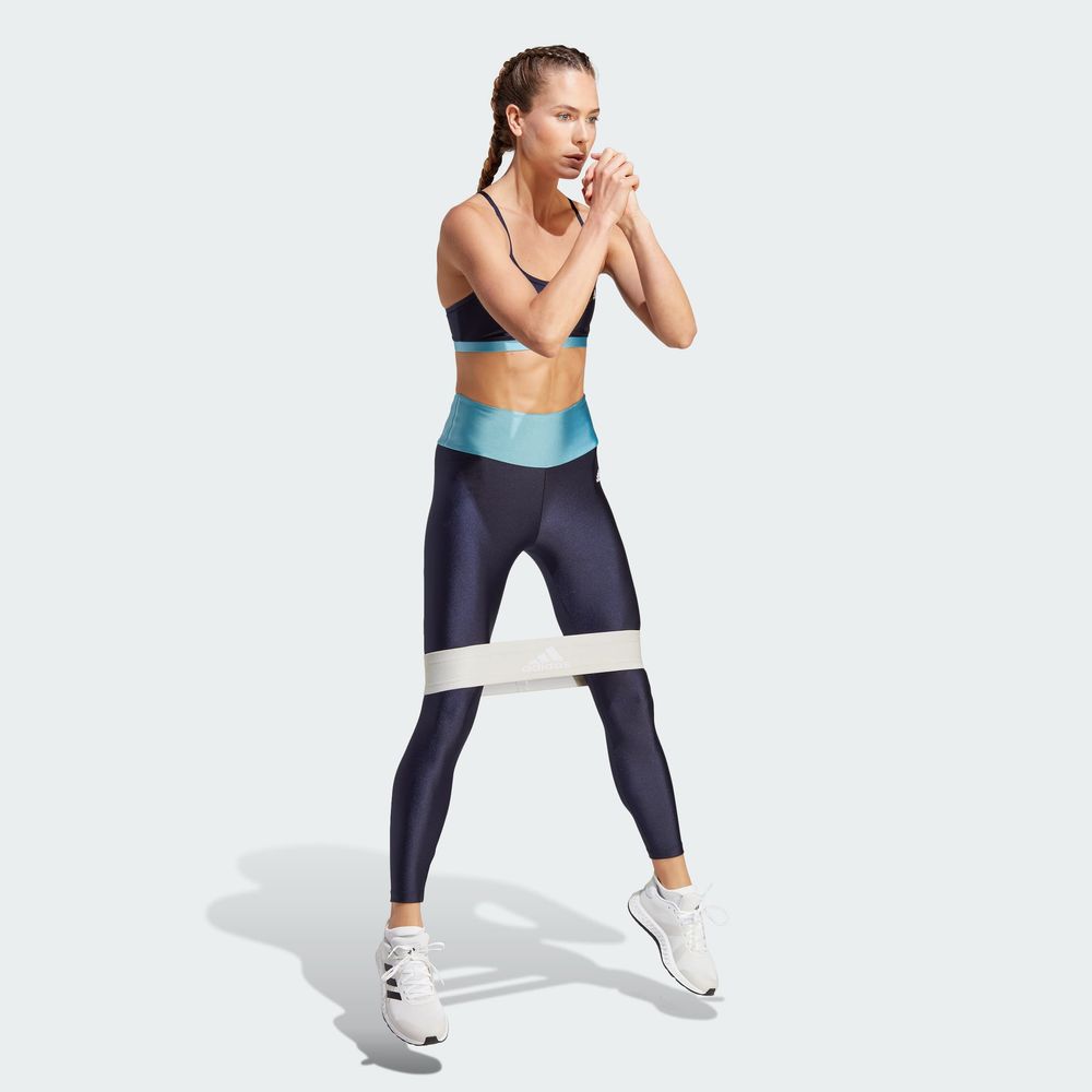 Foto 6 pulgar | Mallas Corte Alto Designed To Move Colorblock Adidas Azules para Mujer
