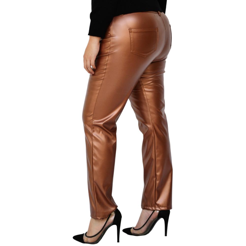 Foto 2 | Pantalón de Vinipiel Roman Fashion 9505 color Café