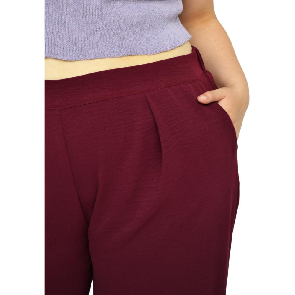 Foto 5 pulgar | Pantalón Pierna Amplia ROMAN FASHION 1982 color Vino Tallas Extras