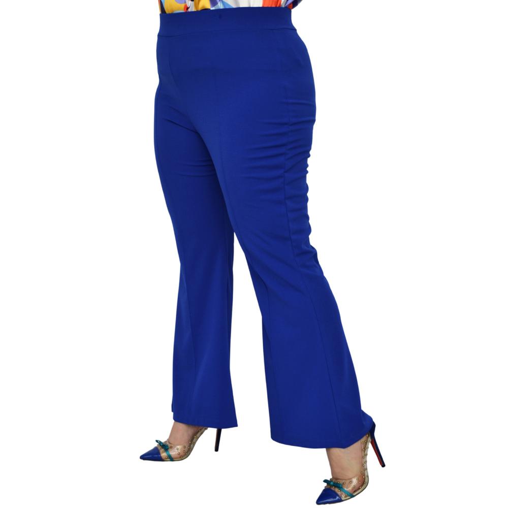 Foto 4 pulgar | Pantalón Pierna Ancha ROMAN FASHION 2203 color Azul Tallas Extras