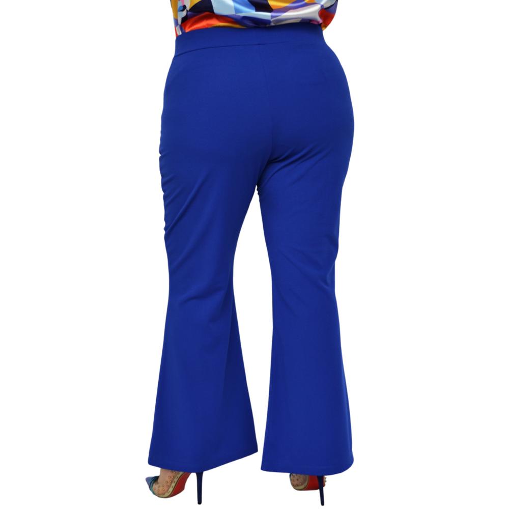 Foto 5 pulgar | Pantalón Pierna Ancha ROMAN FASHION 2203 color Azul Tallas Extras
