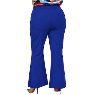 Foto 4 | Pantalón Pierna Ancha ROMAN FASHION 2203 color Azul Tallas Extras