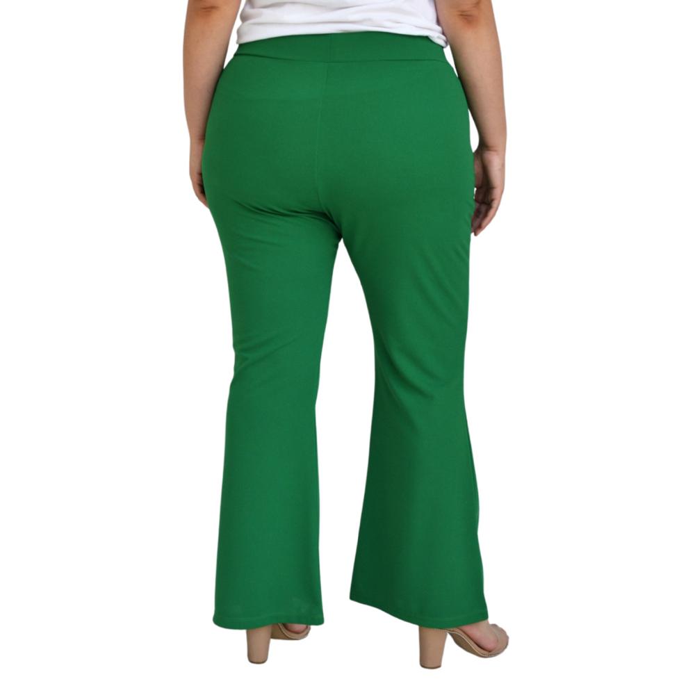 Foto 4 pulgar | Pantalón Pierna Ancha ROMAN FASHION 2203 color Verde Tallas Extras