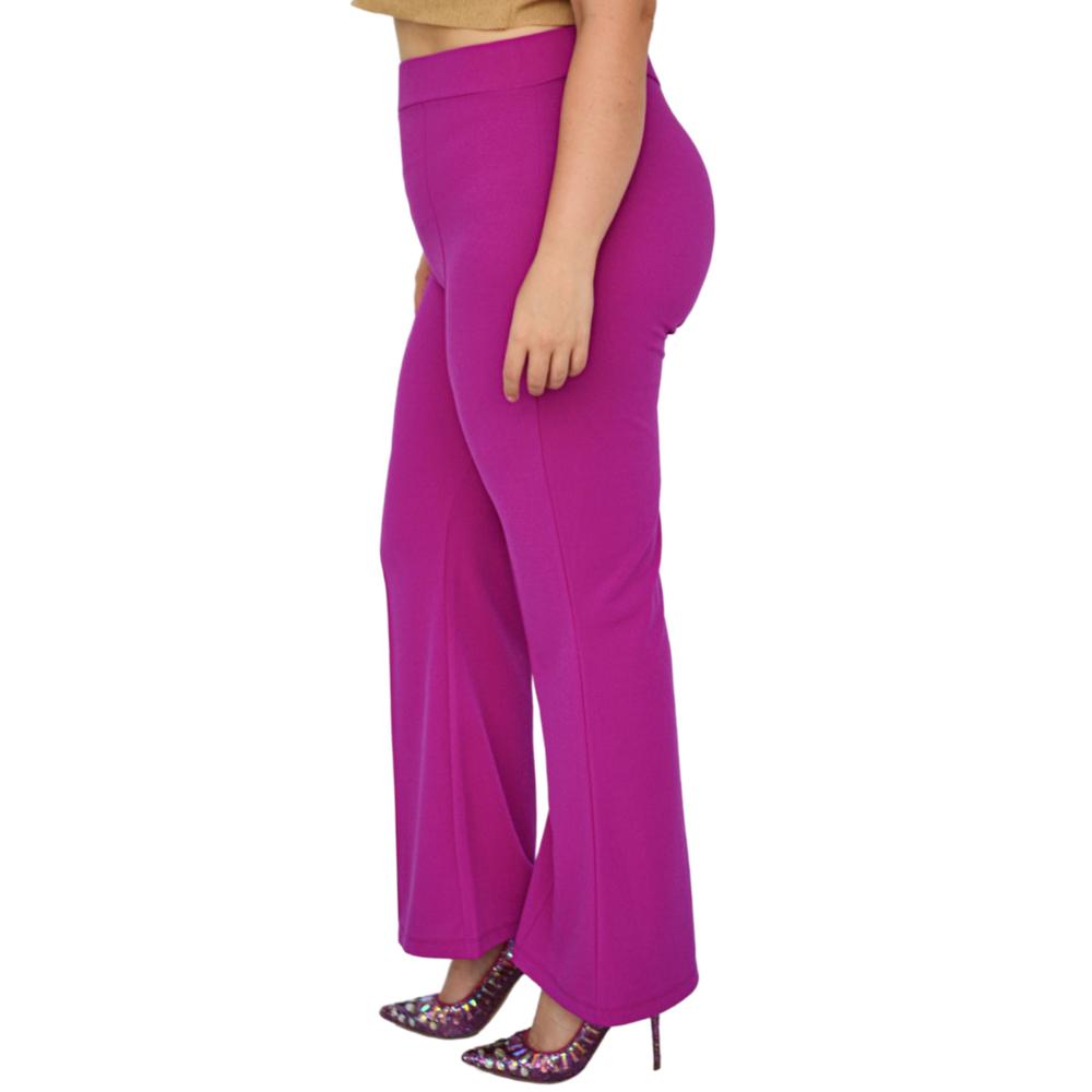 Foto 2 | Pantalón Pierna Ancha ROMAN FASHION 2203 color Rosa Tallas Extras