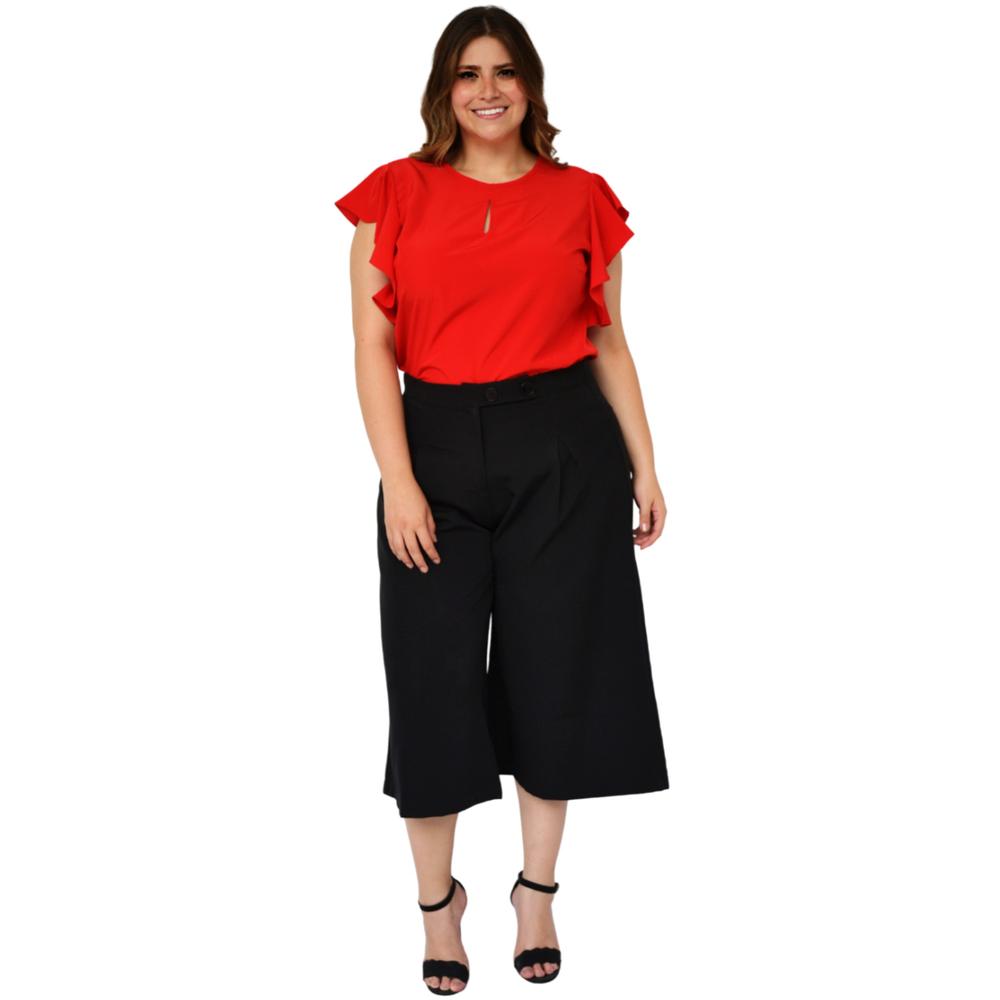 Foto 6 | Capri de Pierna Ancha Roman Fashion 7172 color Negro