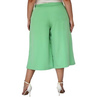 Foto 4 | Capri de Pierna Ancha Roman Fashion 7172 color Verde