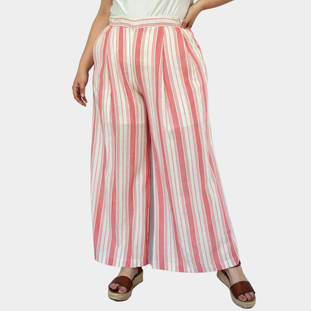 Foto 2 pulgar | Pantalón Pierna Amplia ROMAN FASHION 7164 color Rosa en Talla Extra