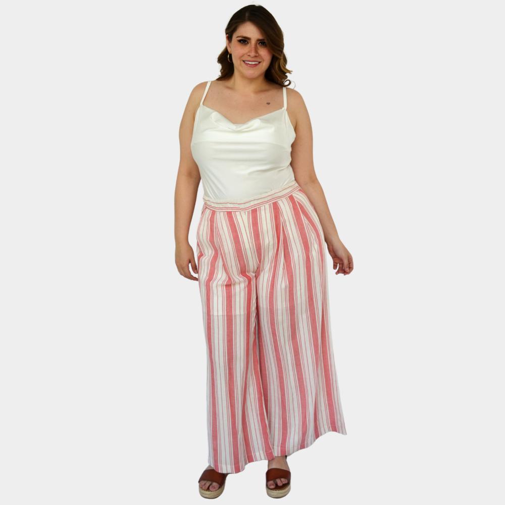 Foto 6 pulgar | Pantalón Pierna Amplia ROMAN FASHION 7164 color Rosa en Talla Extra