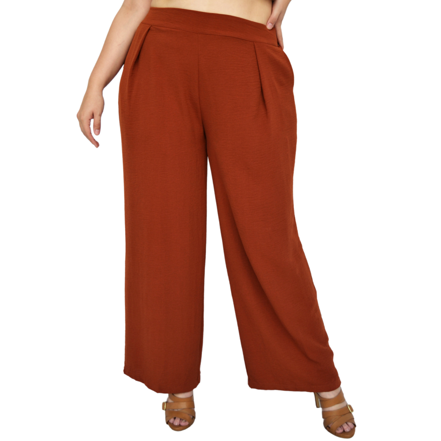 Pantalón Pierna Amplia Roman Fashion/tallas Extras, 1982 (chedron)