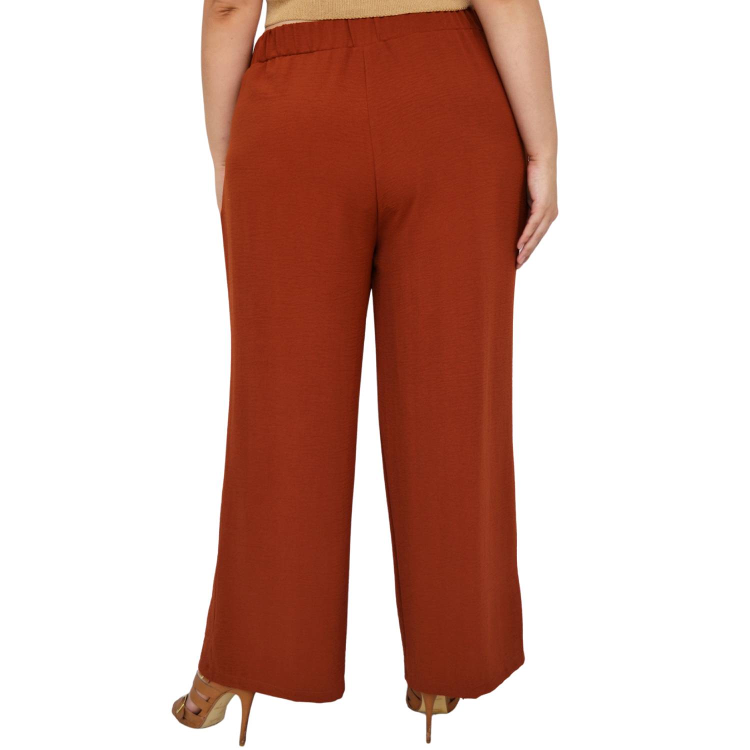 Foto 4 pulgar | Pantalón Pierna Amplia Roman Fashion/tallas Extras, 1982 (chedron)