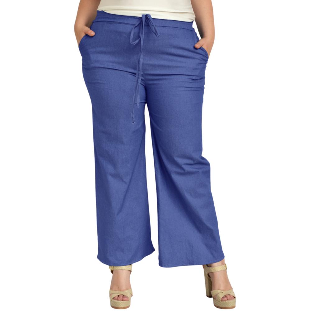 Foto 2 pulgar | Pantalón Casual Roman Fashion Tallas Extra color Azul