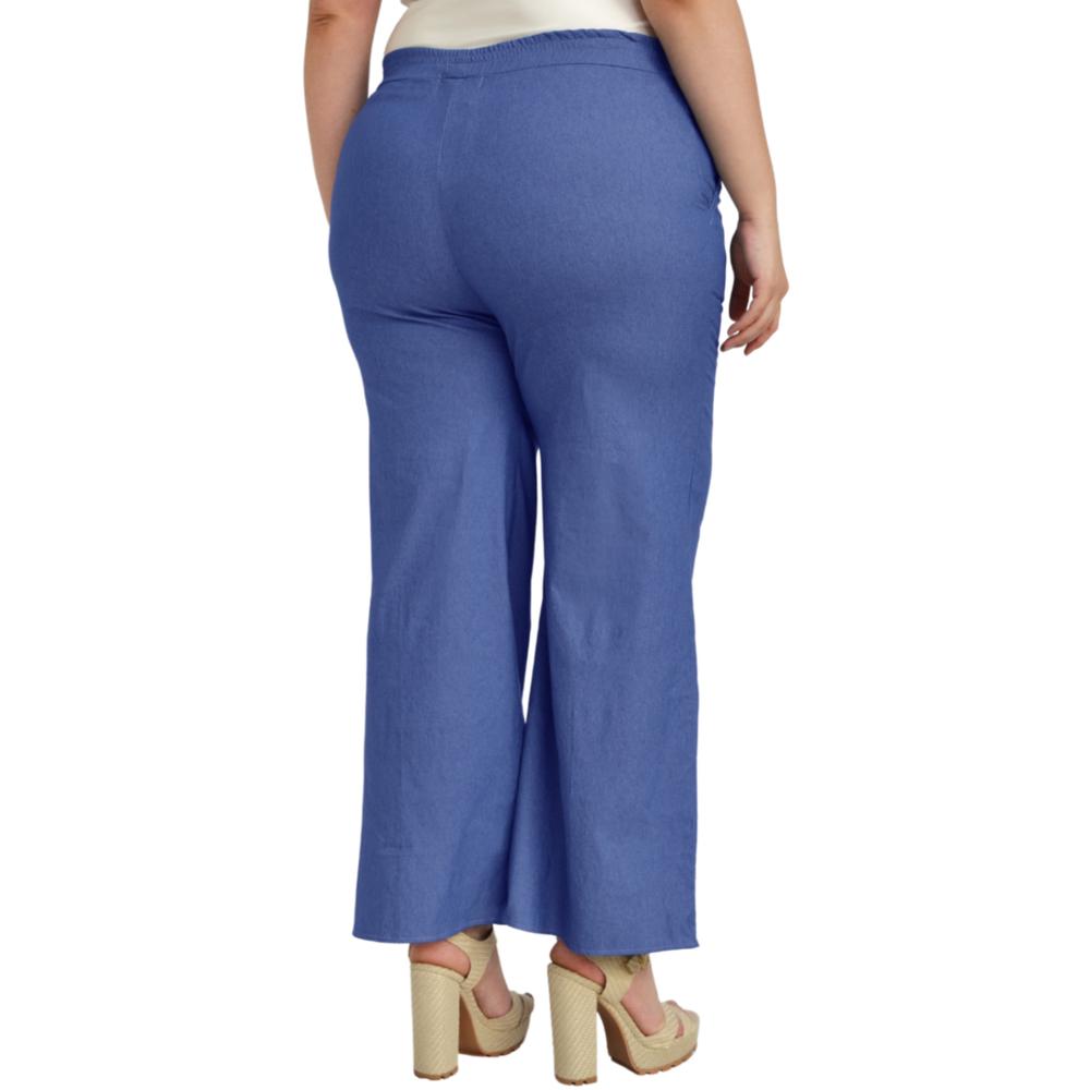 Foto 4 pulgar | Pantalón Casual Roman Fashion Tallas Extra color Azul
