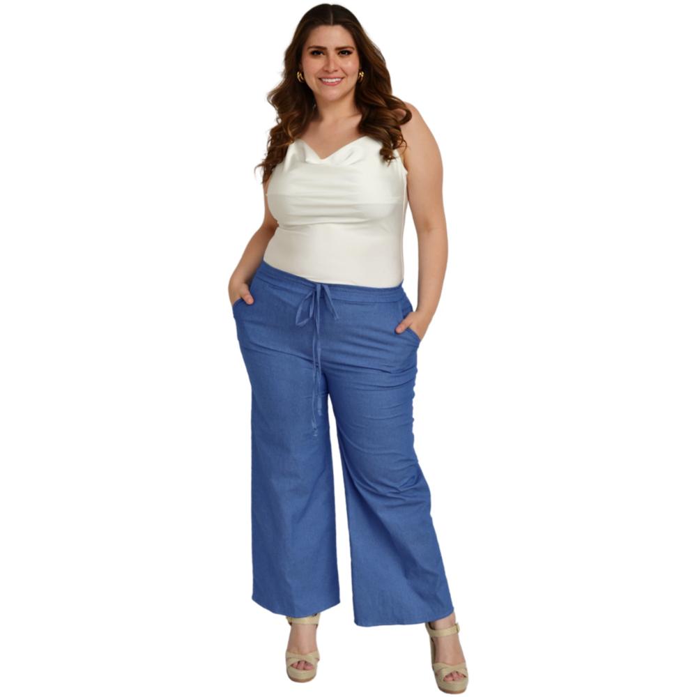 Foto 6 pulgar | Pantalón Casual Roman Fashion Tallas Extra color Azul