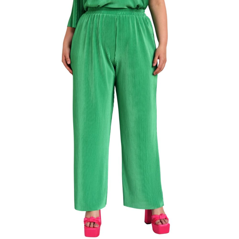 Foto 3 | Conjunto Plisado Roman Fashion Verde para Mujer