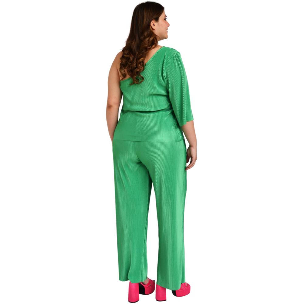 Foto 5 | Conjunto Plisado Roman Fashion Verde para Mujer
