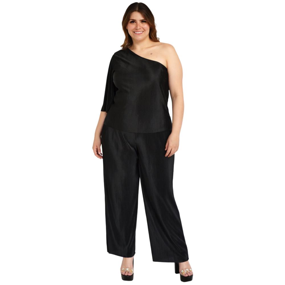 Foto 8 pulgar | Conjunto Plisado Roman Fashion color Negro para Mujer