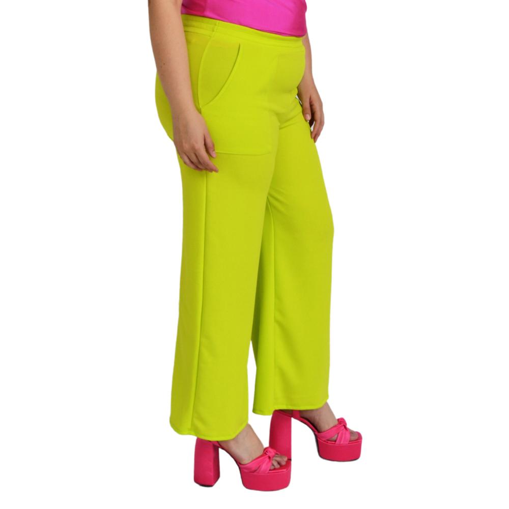 Foto 3 pulgar | Pantalón Pierna Amplia Roman Fashion color Verde para Mujer