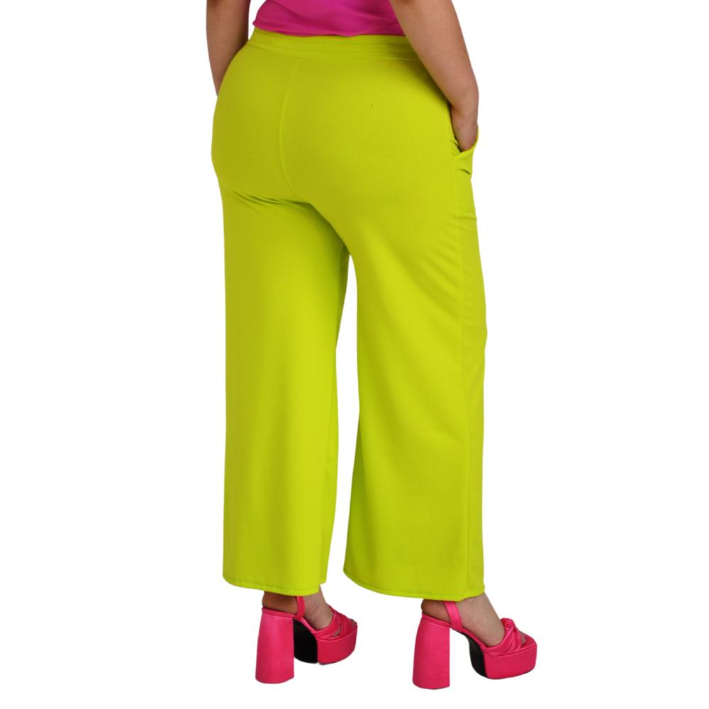 Foto 4 pulgar | Pantalón Pierna Amplia Roman Fashion color Verde para Mujer