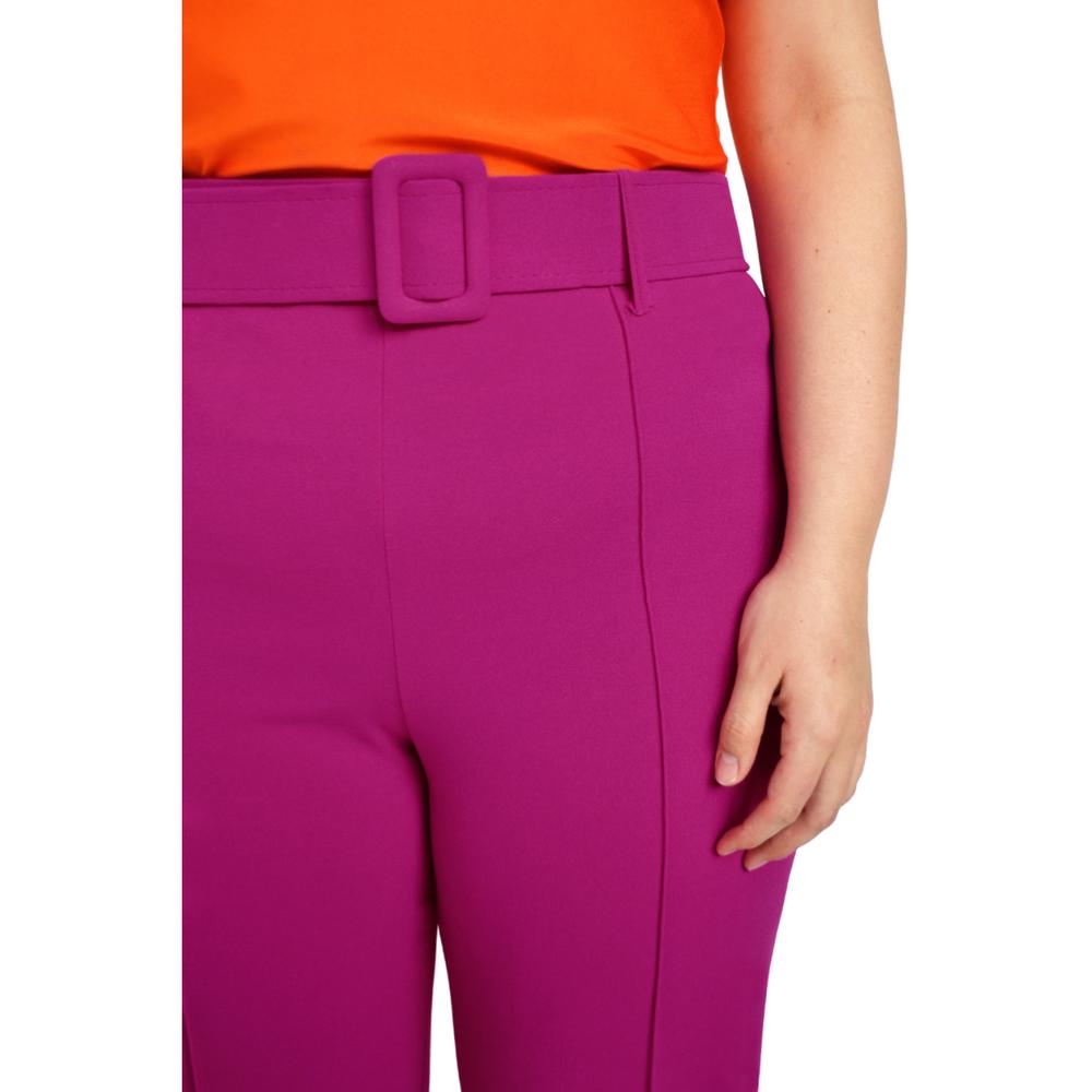 Foto 5 pulgar | Pantalón de Vestir con Cinto Forrado Roman Fashion color Rosa para Mujer