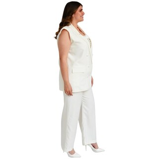 Foto 2 | Conjunto de Vestir Roman Fashion Tallas Extras 1030 color Blanco