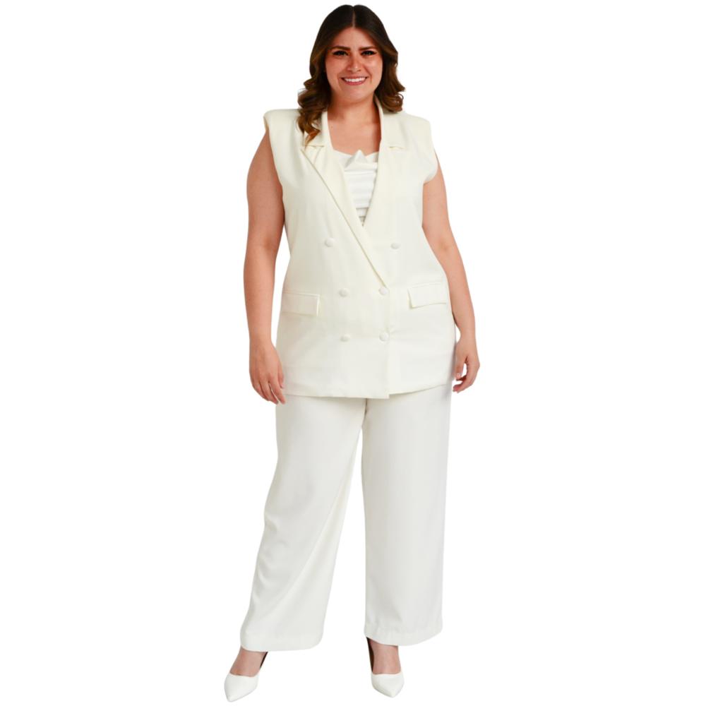 Foto 6 pulgar | Conjunto de Vestir Roman Fashion Tallas Extras 1030 color Blanco