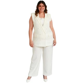 Foto 5 | Conjunto de Vestir Roman Fashion Tallas Extras 1030 color Blanco