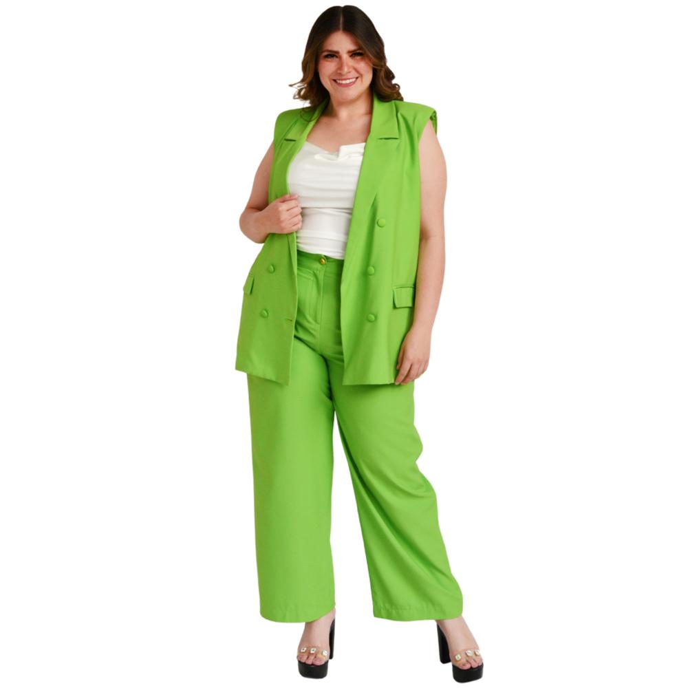 Foto 2 pulgar | Conjunto de Vestir Roman Fashion Tallas Extras 1030 color Verde