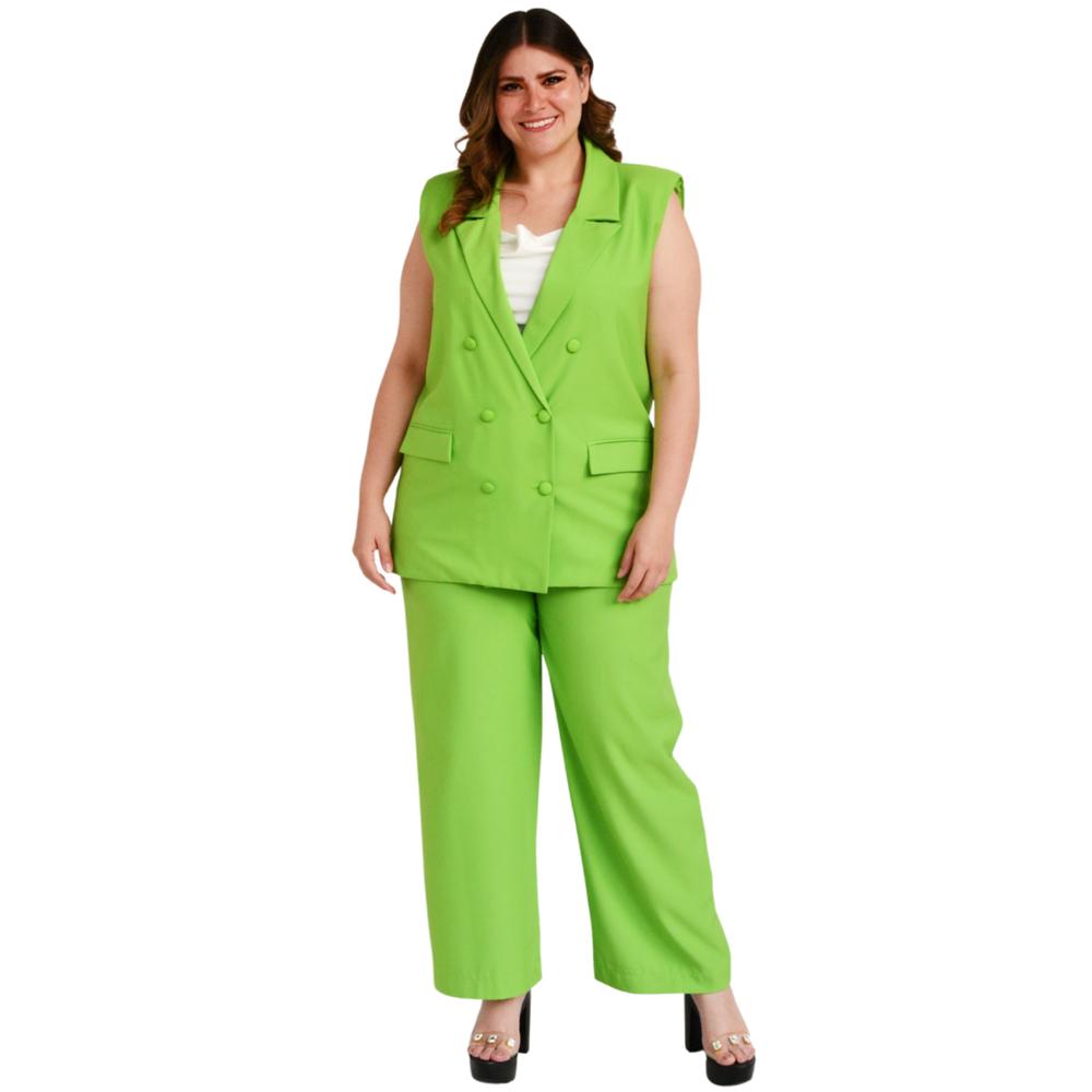 Foto 6 pulgar | Conjunto de Vestir Roman Fashion Tallas Extras 1030 color Verde