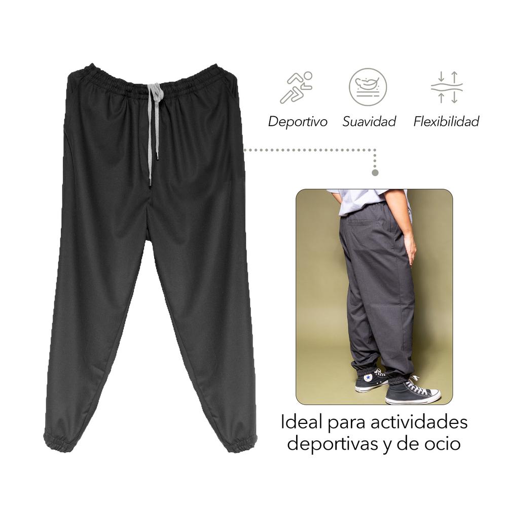 Foto 4 pulgar | Pantalón Jogger Love My Fit Tallas Extras Plus Unisex color Gris