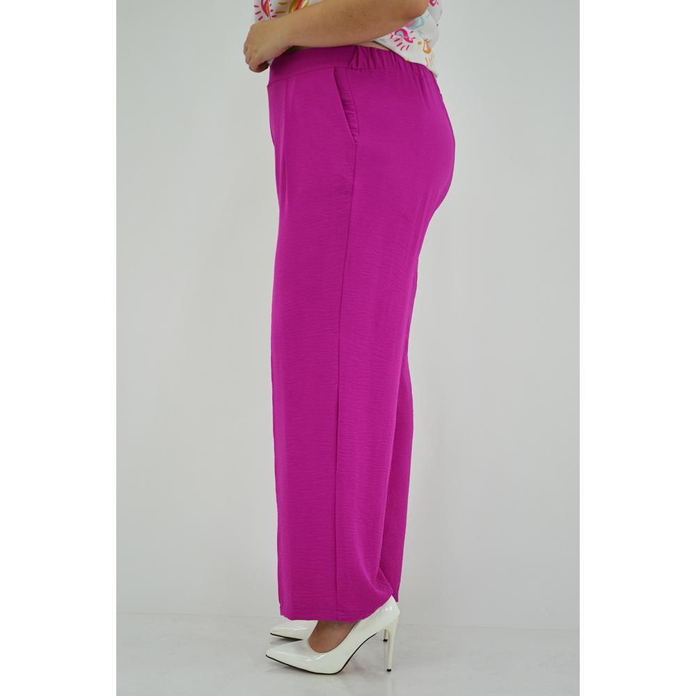 Foto 3 pulgar | Pantalón Pierna Amplia Roman Fashion Tallas Extras 1295 color Rosa