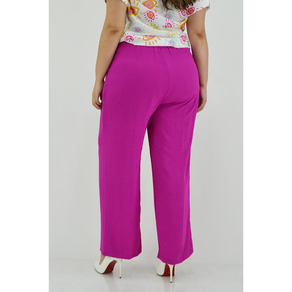Foto 3 | Pantalón Pierna Amplia Roman Fashion Tallas Extras 1295 color Rosa