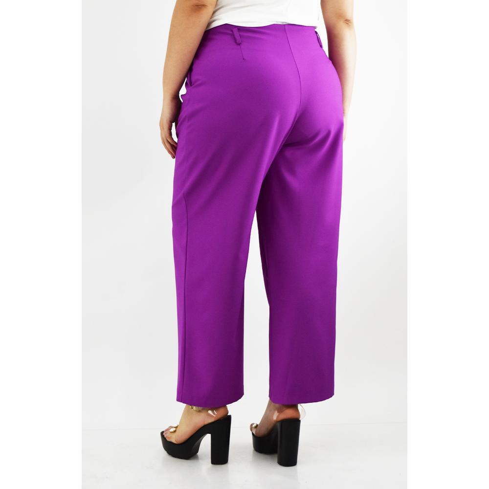 Foto 4 pulgar | Pantalón de Vestir Roman Fashion Violeta para Mujer