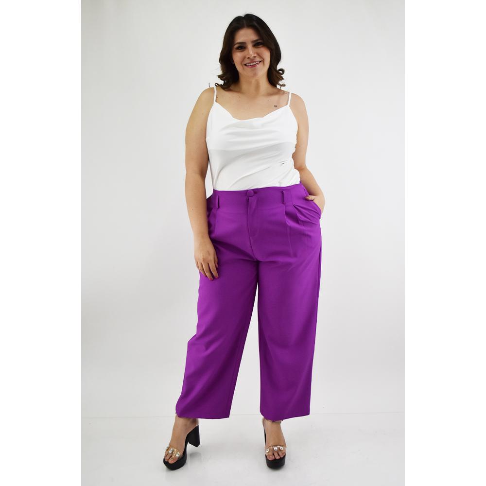 Foto 6 pulgar | Pantalón de Vestir Roman Fashion Violeta para Mujer