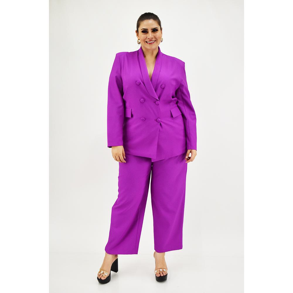 Foto 7 pulgar | Pantalón de Vestir Roman Fashion Violeta para Mujer