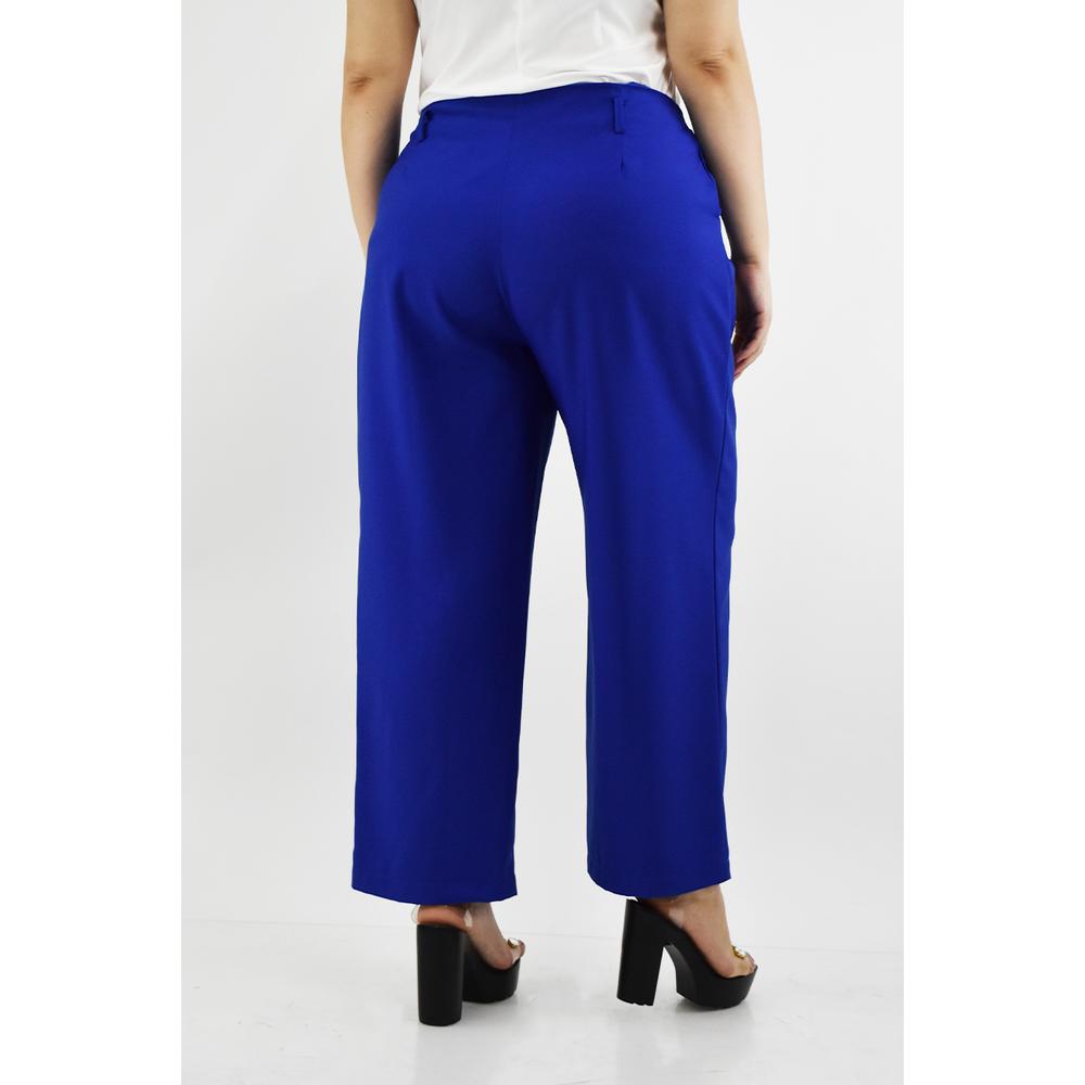 Foto 4 pulgar | Pantalon para Mujer Roman Fashion de Vestir Tallas Extras Azul Rey