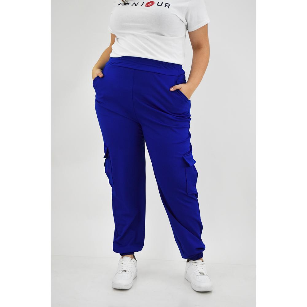 Foto 2 pulgar | Pantalón Tipo Jogger Roman Fashion Tallas Extras color Azul